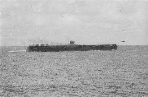 Japanese Aircraft Carrier Hiryu Conducting Flight Operations During The Battle Of Midway June 1