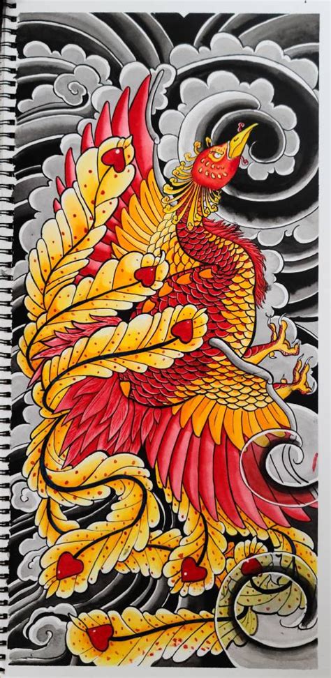 Japanese Phoenix Tattoo Design Meaning and Symbolism