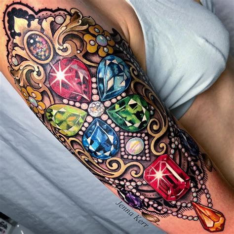 Jeweled Tattoo Designs that Dazzle and Inspire