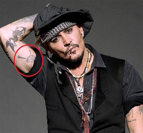 Johnny Depp Collarbone Tattoo