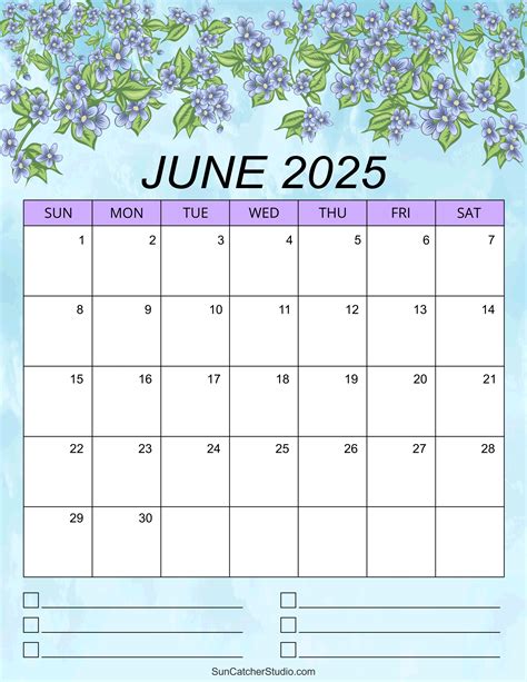 June 2025 Calendar Free Printable Diy Projects Patterns Monograms