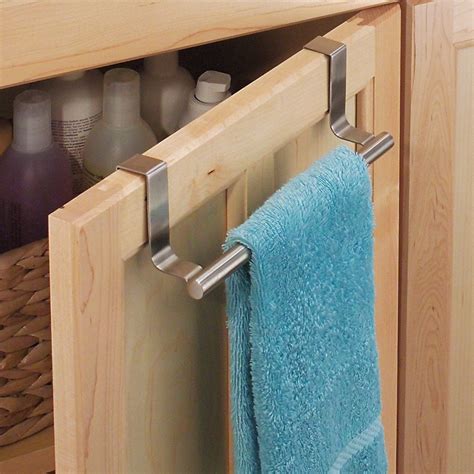 Juslike Wall Mounted Towel Rack Towel Hanger Over Cabinet Door Single Towel Bar Bathroom