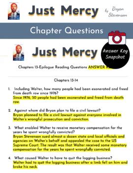 Just Mercy By Bryan Stevenson Chapter Reading Questions Online Ready