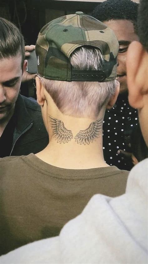 Justin Bieber Wing Tattoo