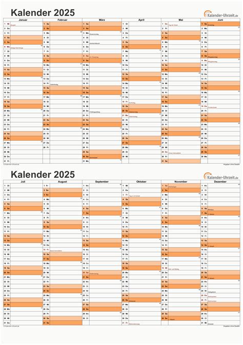 Kalender 2025 Word