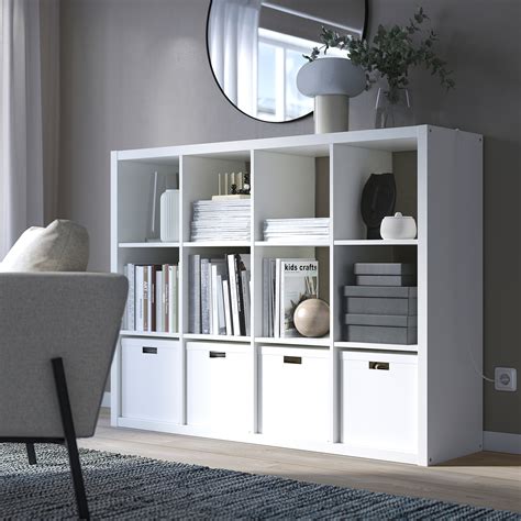 Kallax White Shelving Unit 112X147 Cm Ikea