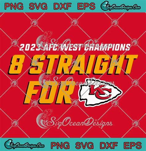 Kansas City Chiefs 2023 Afc West Division Champions Svg