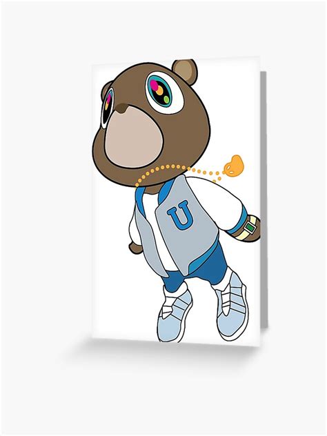 Kanye West Graduation Bear Greeting Card For Sale By Sonicculture