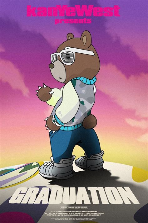 Kanye West Graduation Bear Poster