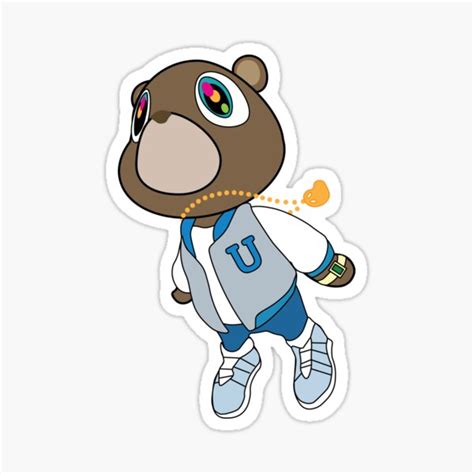 Kanye West Graduation Bear Sticker For Sale By Sonicculture Redbubble