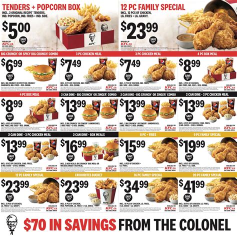 7 Kentucky Fried Chicken Coupons Printable