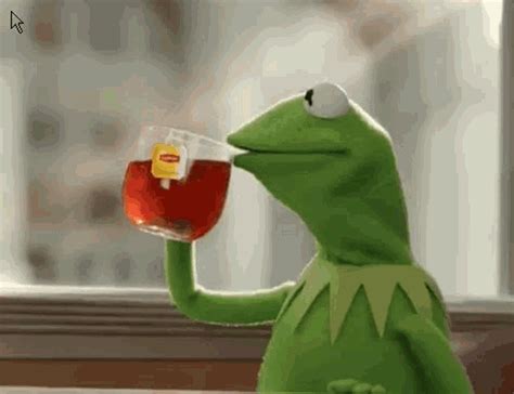 Kermit Sips Tea Gif Kermit Sipstea Drinking Discover Amp Share Gifs