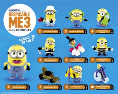 Kevin Minion Movie Figure Despicable Me 2017 Mcdonalds Happy Meal Toy Goggles Ebay