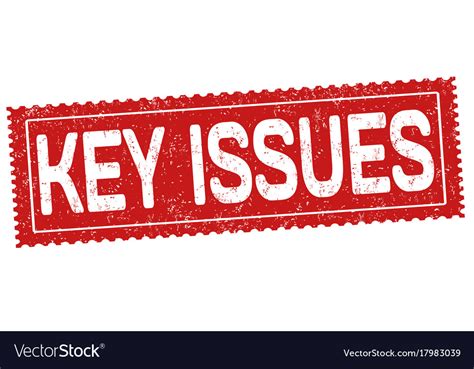 Key Issues Sign Or Stamp Royalty Free Vector Image