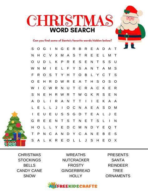 Kids Christmas Word Search 15 Free Pdf Printables Printablee