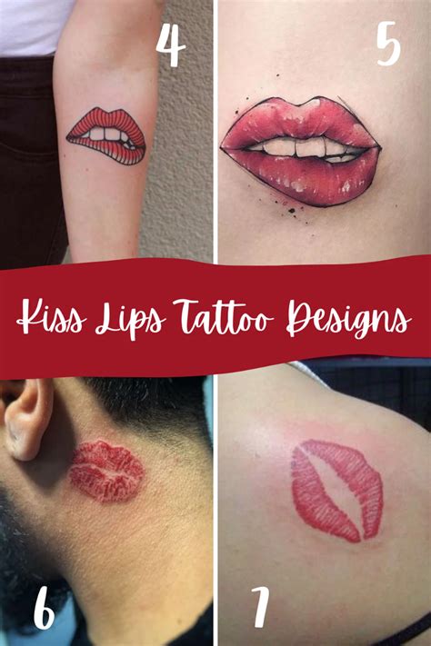 Kiss Lips Tattoo Designs to Pucker Up About