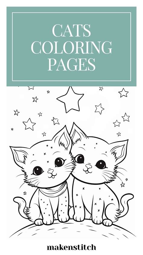 Kittens Coloring Pages Makenstitch