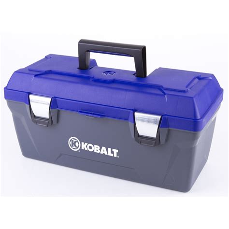 Kobalt 19 In Blue Plastic Lockable Tool Box At Lowes Com