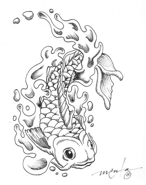 Koi Fish Tattoo Drawing Design At Getdrawings Free Download