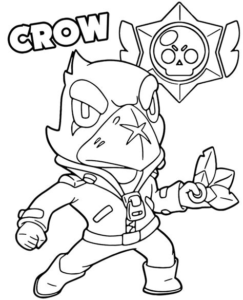 Kolorowanki Brawl Stars Crow