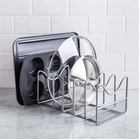 Ksp Mesh Pan Lid Organizer Silver Kitchen Stuff Plus