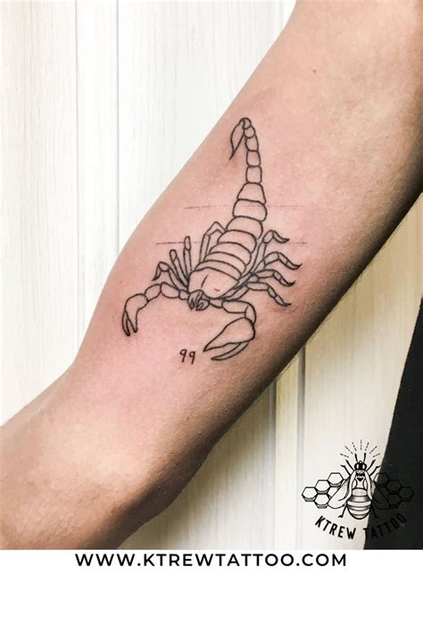 Ktrewtattoo Scorpion Linework Tattoo Ktrew Tattoo Scorpion Scorpio Tattoo Linework Fineline