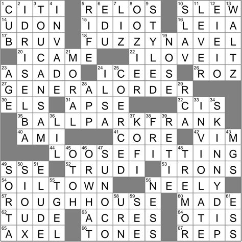 La Times Crossword 2 Jun 23 Friday