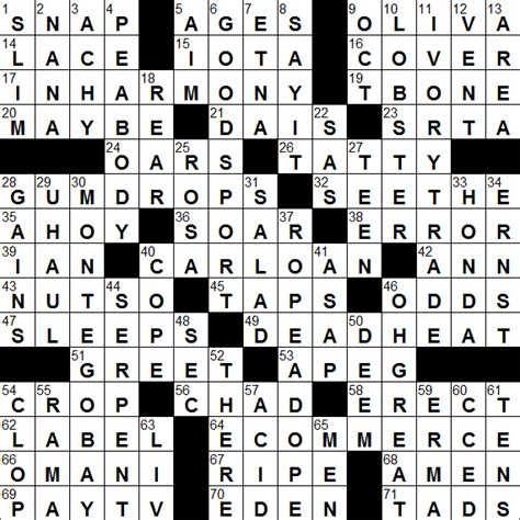 La Times Crossword Answers 12 Jul 16 Tuesday Laxcrossword Com