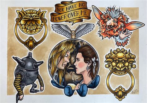 Labyrinth Tattoo Flash Sheet 10In X 14In Not A Print Etsy