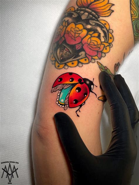 Ladybug Tattoo Designs That Inspire And Bring Fortune 50 Ideas Artofit