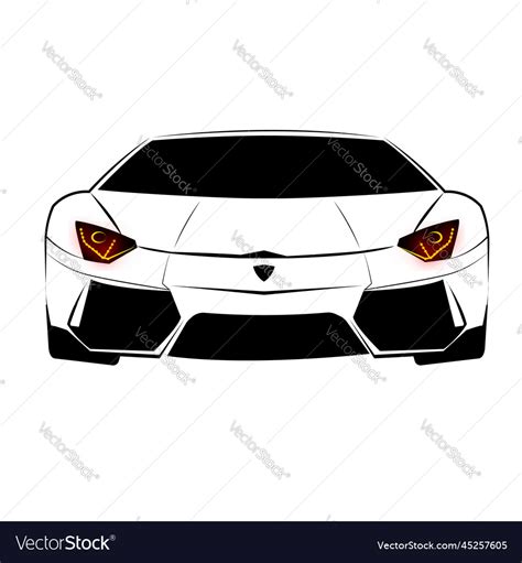 Lamborghini Aventador Logo Design Royalty Free Vector Image