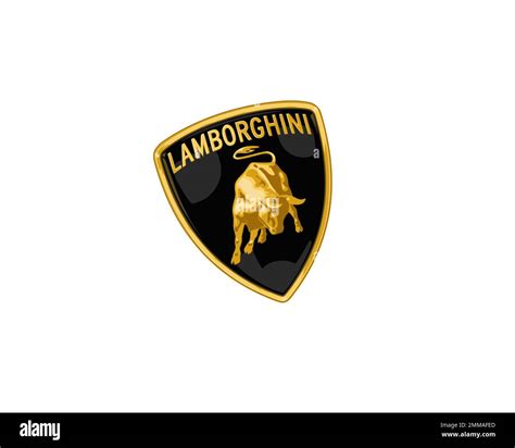 Lamborghini Rotated White Background Logo Brand Name Stock Photo Alamy