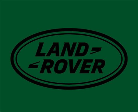 Land Rover Brand Logo Car Symbol Black Design British Automobile Vector