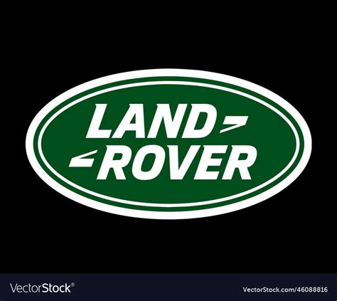 Land Rover Brand Logo Symbol Design British Car Vector Image