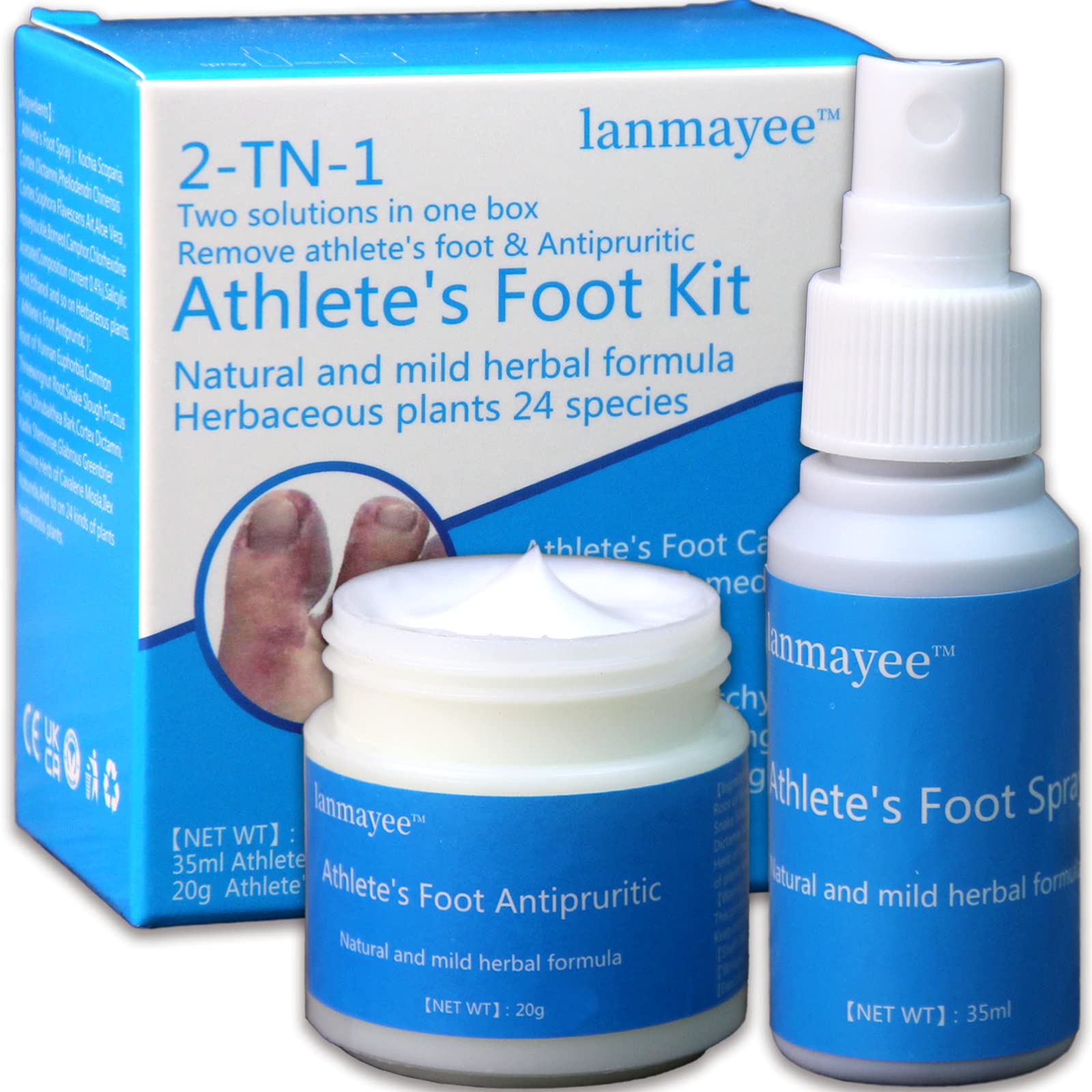 Lanmayee Athlete S Foot Treatment Kit Fungi Spray Antipruritic