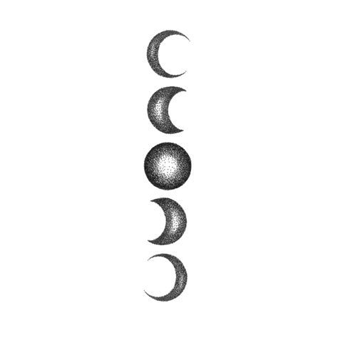 Large Moon Phases Temporary Tattoo Tattoo Icon Tattooicon