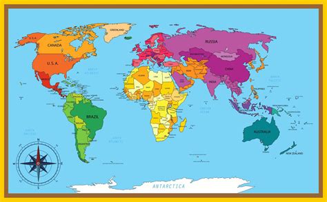 Large Printable World Map Pdf