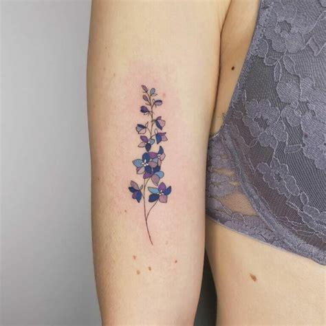 7 Larkspur Tattoo Designs with Hidden Meanings