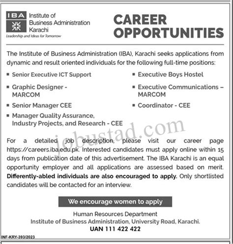 Latest Institute Of Business Administration Jobs February 2023 Advertisement