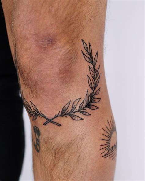 Laurel Wreath Tattoo Knee