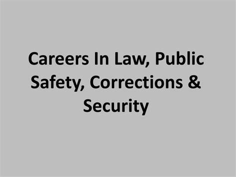 Law Public Safety Corrections Amp Security Myfuture Careers