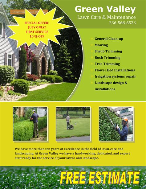 Lawn Mowing Flyers Template