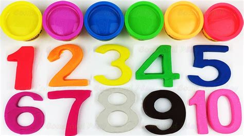 Learn Colors And Numbers 1 To 10 With Play Doh Modelling Clay Cookie