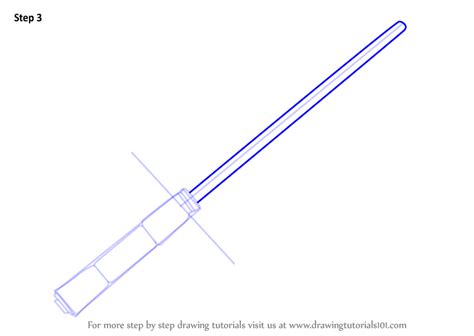 Learn How To Draw Kylo Ren Amp 39 S Lightsaber From Star Wars Star Wars Step By Step Drawing Tutorials