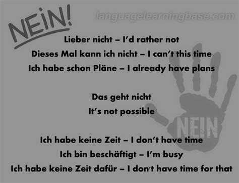 Learn The Various Ways To Say No In German