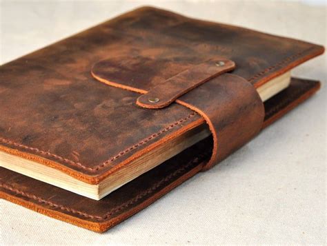 Leather Book Cover Leather Book Sleeve Handmade Leather Etsy