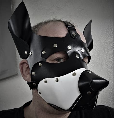 Leather Dog Mask Leather Puppy Mask Puppy Mask Kink Pup Etsy