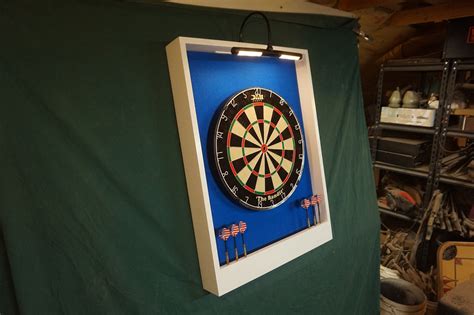 Led Lighted Dart Board Backboard Custom Cabinet Neon Blue Etsy