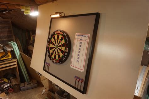 Led Lighted Dart Board Backboard With Built In Cricket Dry Etsy