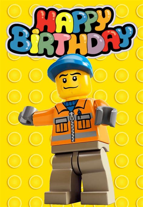 Lego Birthday Card Printable